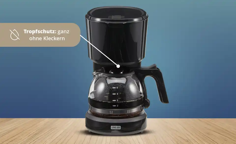 levelone Kaffeautomat KA-060S, Bild mit Text