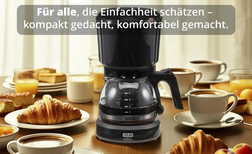 levelone Kaffeautomat KA-060S, Bild mit Text