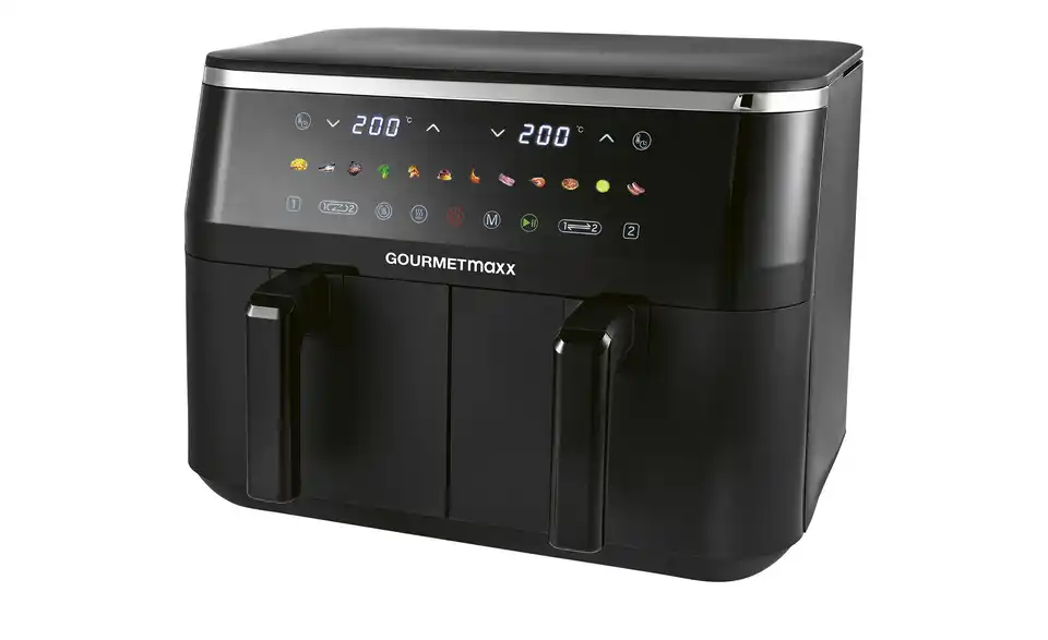 GourmetMaxx Doppelkammer-Heißluftfritteuse 16581, Perspektive