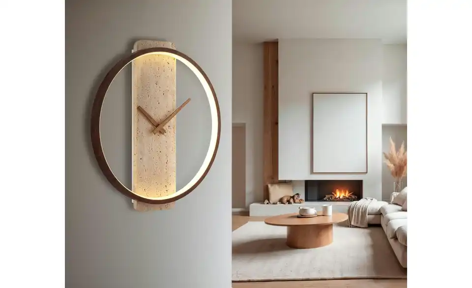 Globo Lighting Wanduhr, in Wohnsituation