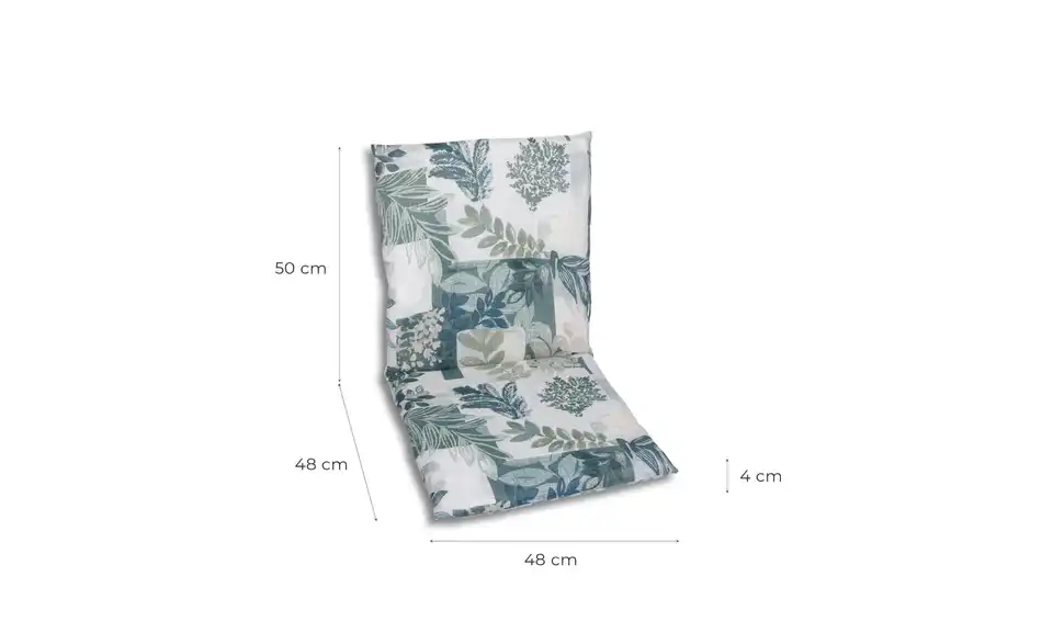 GO-DE Sessel-Auflage nieder 4er Set, Bemaßung