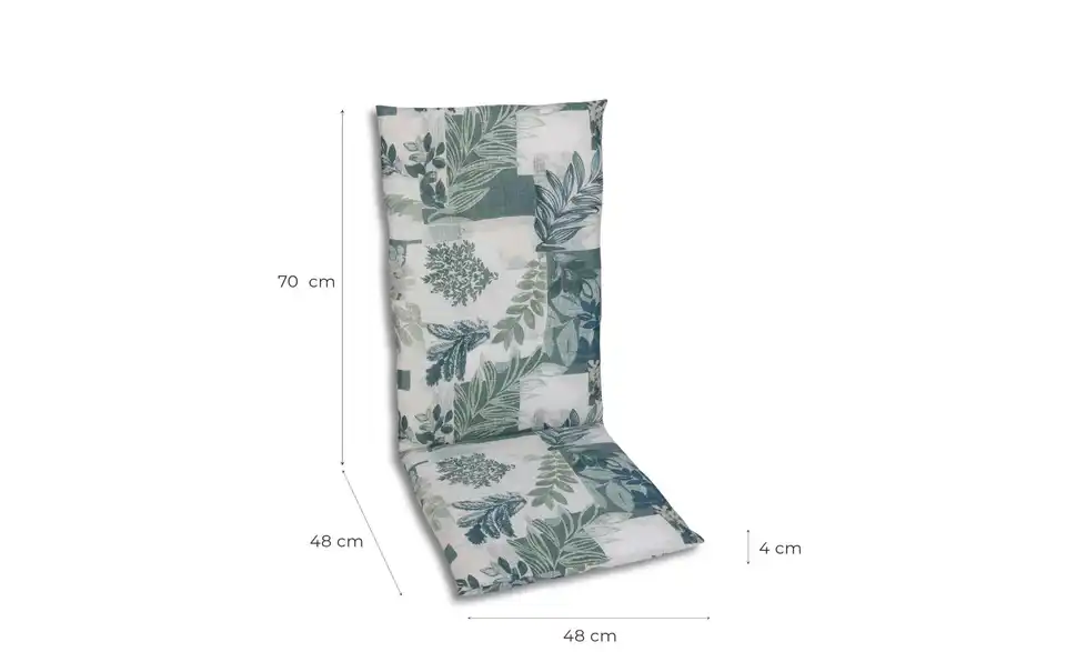 GO-DE Sessel-Auflage hoch 6er Set, Bemaßung