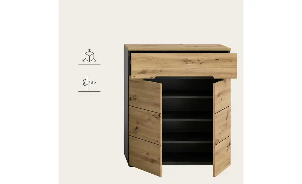 Schuhschrank, Detailansicht