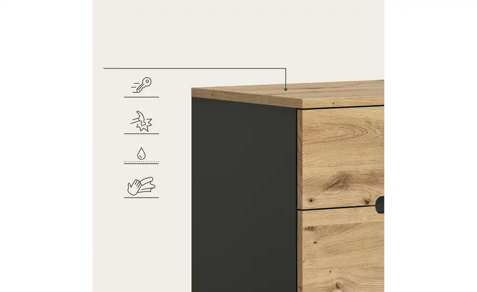 Schuhschrank, Detailansicht