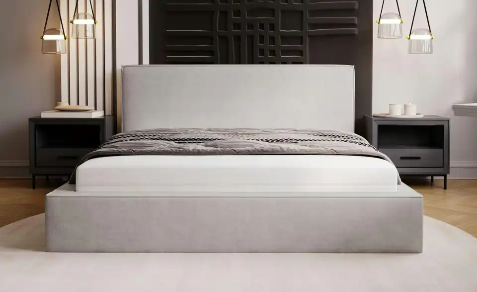 Polsterbett Monaco mit Bettkasten, in Wohnsituation