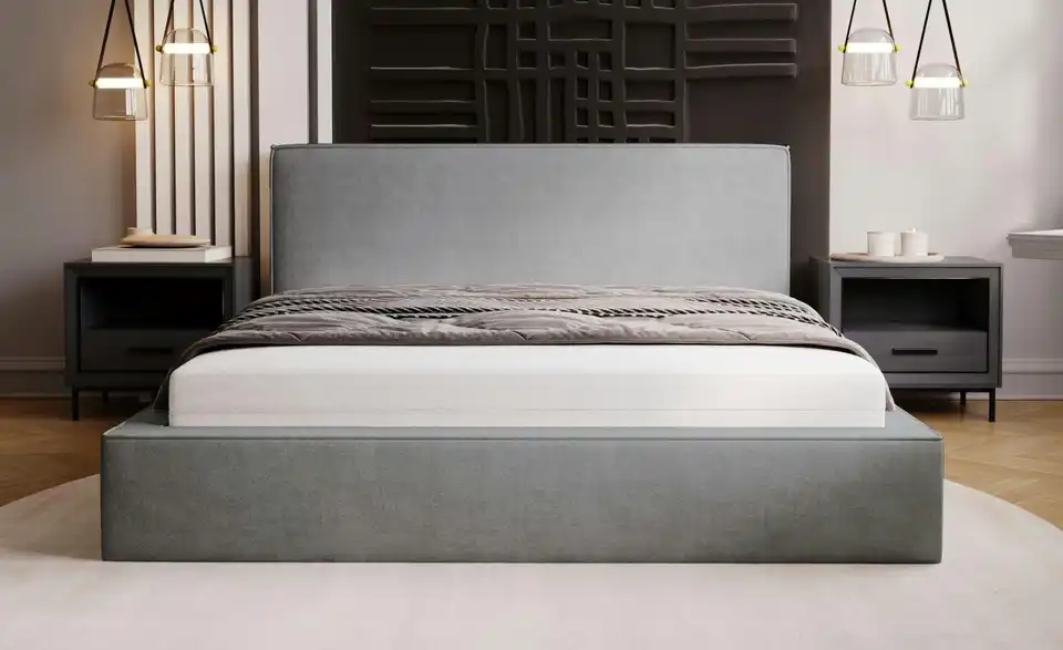 Polsterbett Monaco mit Bettkasten, in Wohnsituation