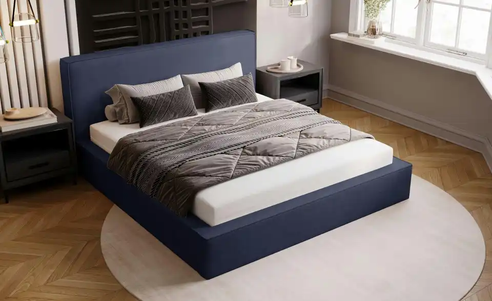 Polsterbett Monaco mit Bettkasten, in Wohnsituation