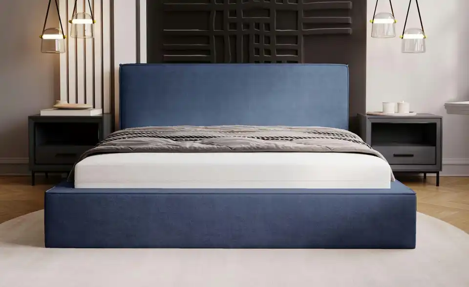 Polsterbett Monaco mit Bettkasten, in Wohnsituation