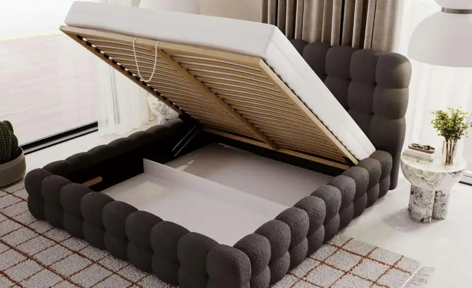 Polsterbett Twist mit Stauraum, geöffnet