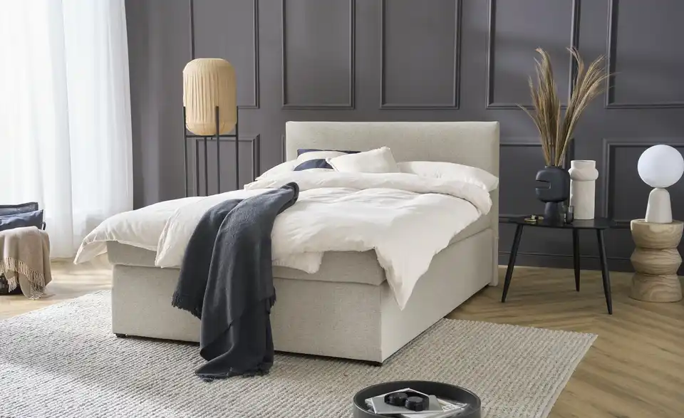 Boxspringbett Duke mit Matratze und Topper, H3, in Wohnsituation
