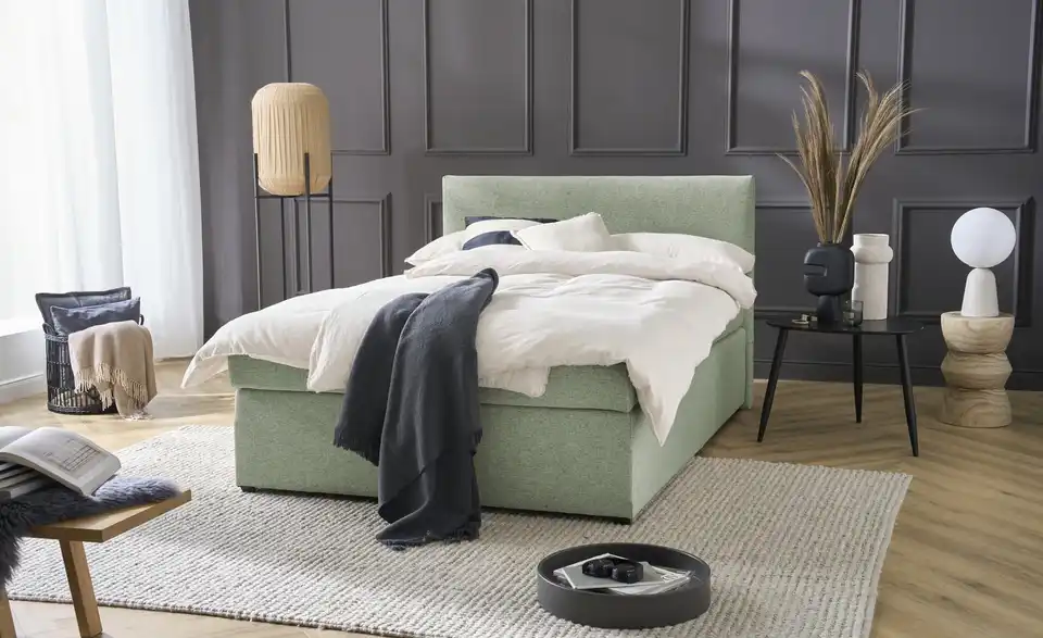 Boxspringbett Duke mit Matratze und Topper, H3, Perspektive