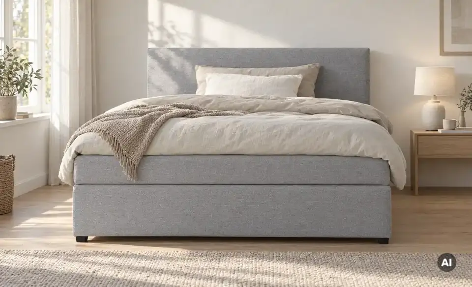 Boxspringbett Duke mit Matratze und Topper, H3, in Wohnsituation