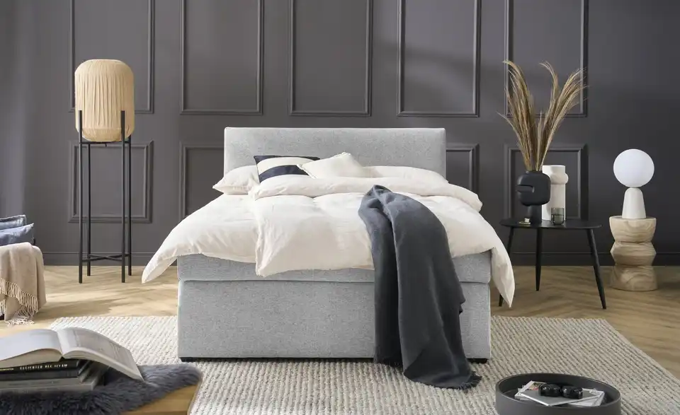 Boxspringbett mit Matratze und Topper, H3 Duke