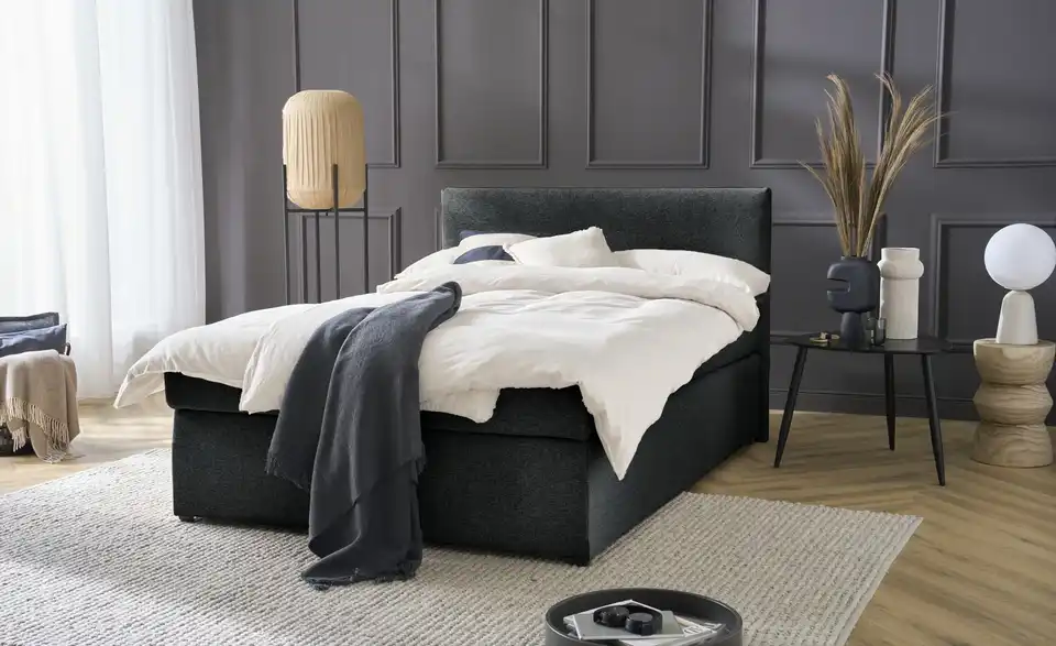 Boxspringbett Duke mit Matratze und Topper, H3, in Wohnsituation