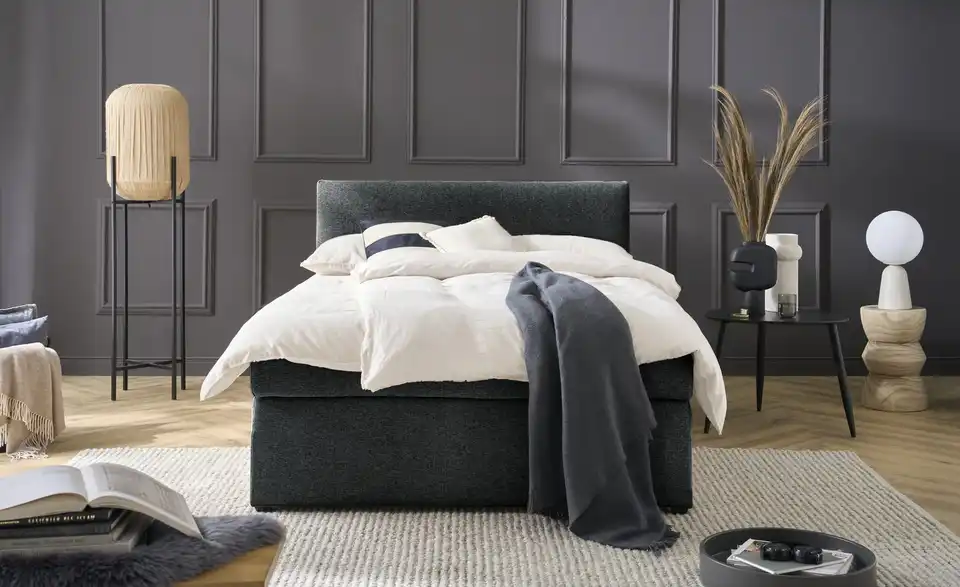 Boxspringbett mit Matratze und Topper, H3 Duke