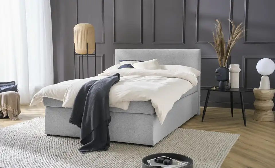 Boxspringbett Duke mit Matratze und Topper, H3, in Wohnsituation