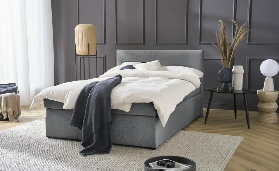 Boxspringbett Duke mit Matratze und Topper, H3, in Wohnsituation