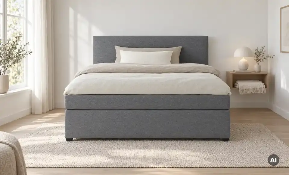 Boxspringbett Duke mit Matratze und Topper, H3, in Wohnsituation