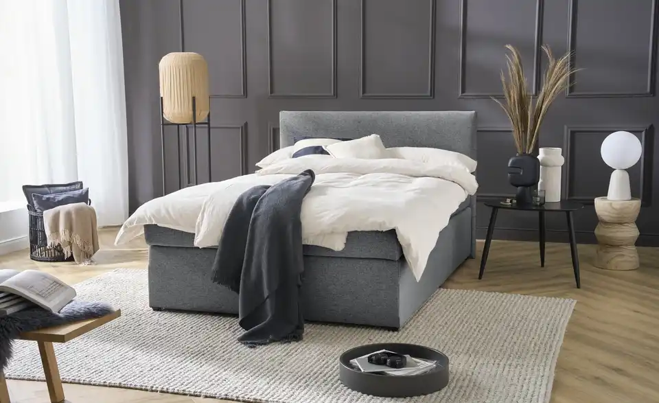 Boxspringbett Duke mit Matratze und Topper, H3, Perspektive