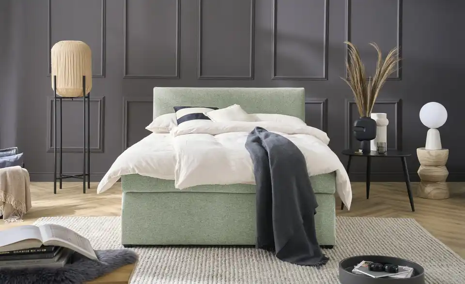Boxspringbett mit Matratze und Topper, H3 Duke