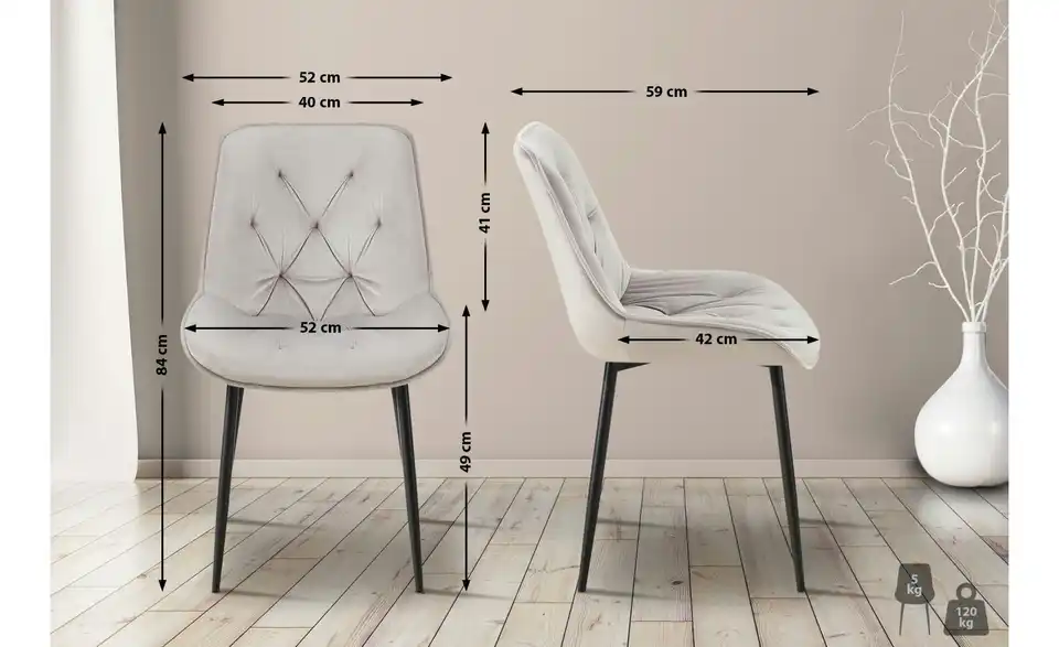 Esszimmerstuhl Christian, Bemaßung