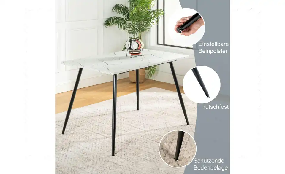 Esstisch Whale, Bild mit Text