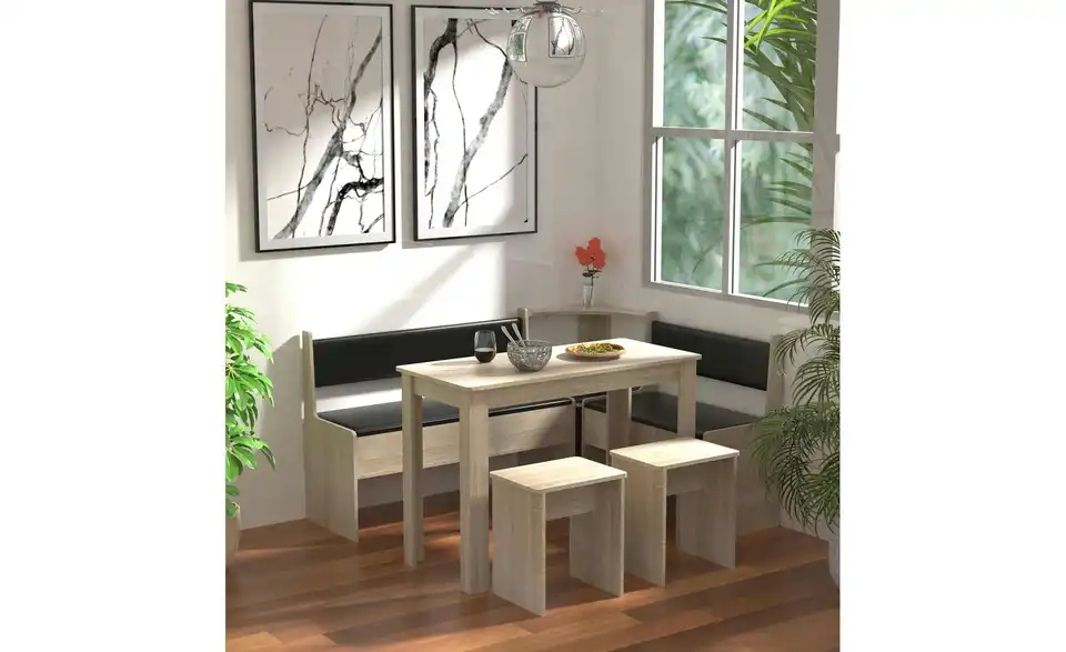 Eckbank, in Wohnsituation