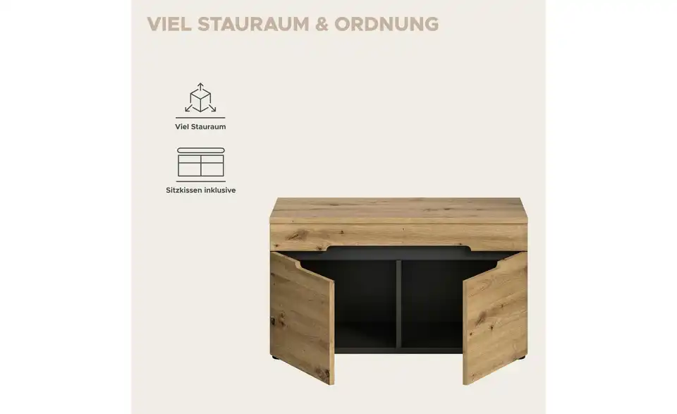 Sitzbank Canu, Bild mit Text