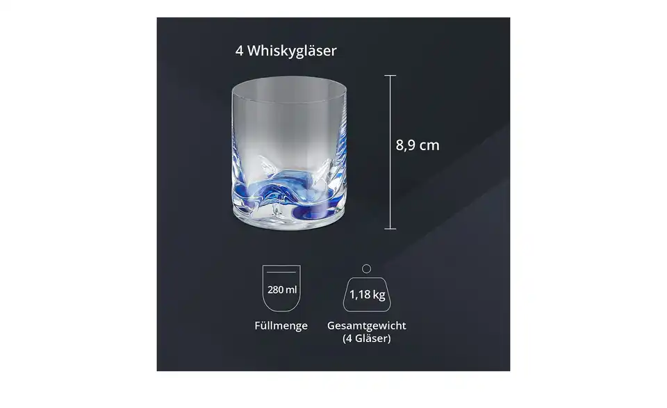 Peill+Putzler Whiskyglas 4er-Set, Bild mit Text
