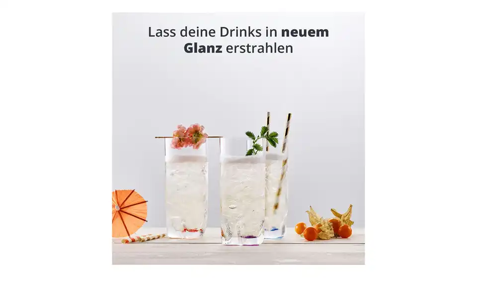 Peill+Putzler Longdrinkglas, 4er-Set, Bild mit Text