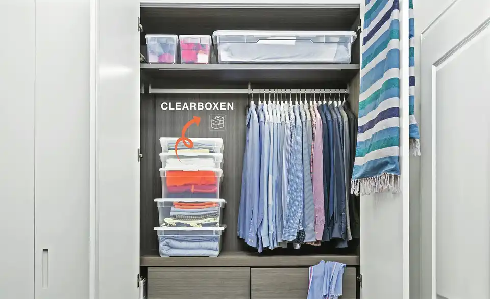 Rotho Aufbewahrungsbox CLEAR, in Wohnsituation