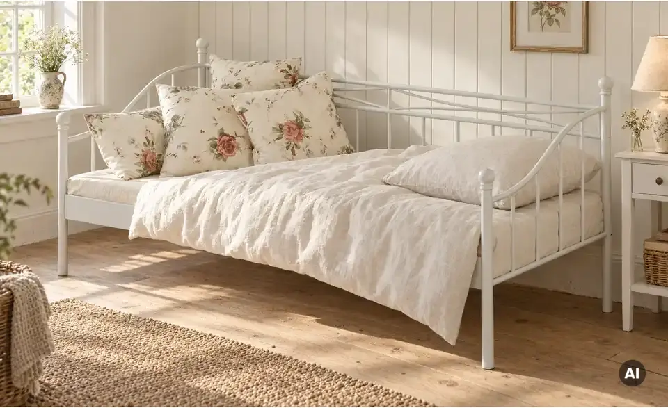 Metallbett Linda, in Wohnsituation