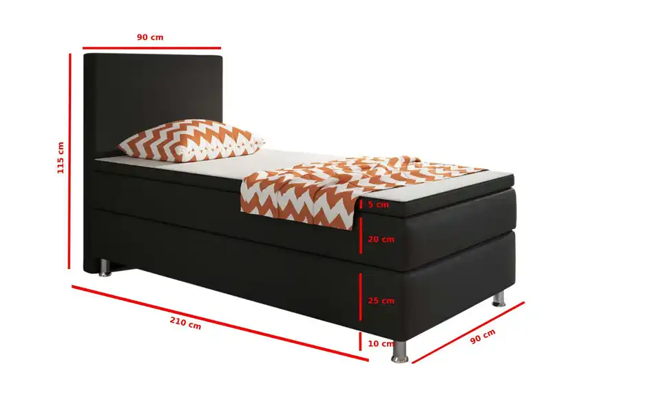 Boxbett Berlin, Bemaßung