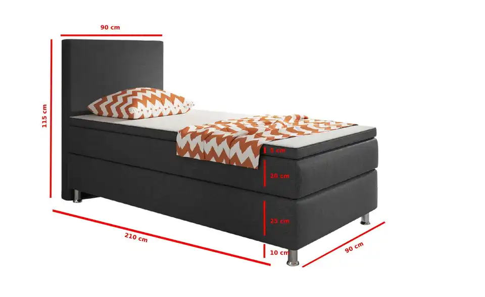 Boxbett Berlin, Bemaßung