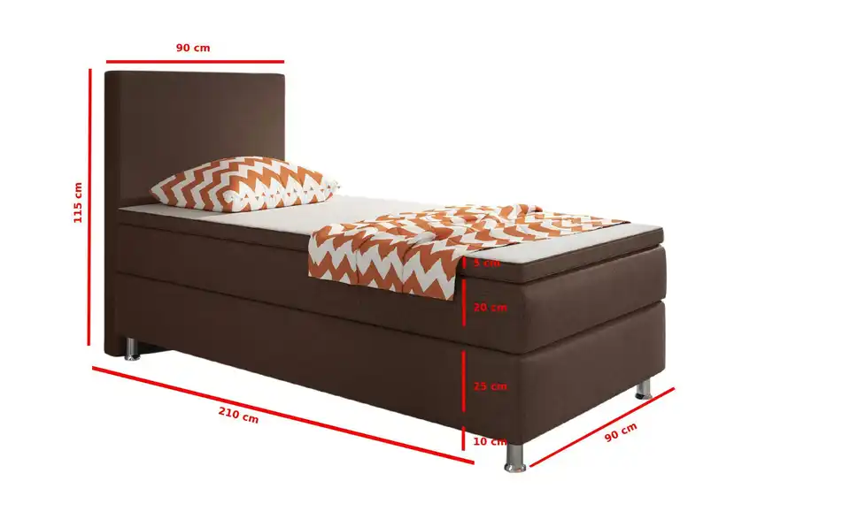 Boxbett Berlin, Bemaßung