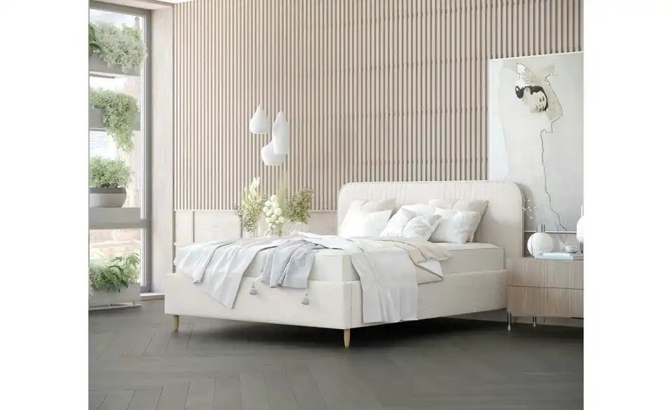 Polsterbett Livy mit Stauraum, in Wohnsituation