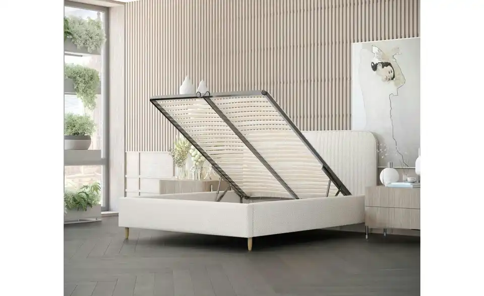 Polsterbett Livy mit Stauraum, in Wohnsituation