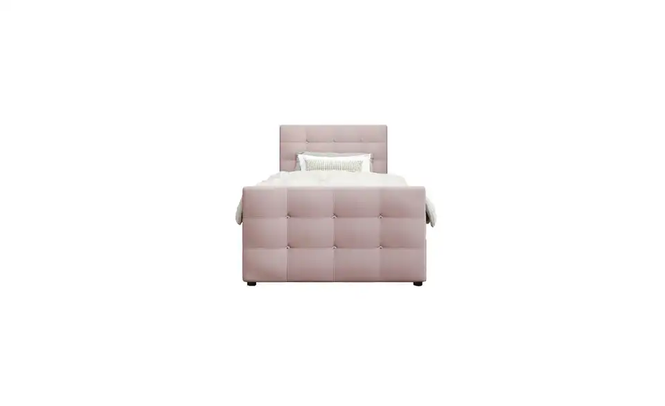 Boxbett Kleo mit Stauraum, Matratze H3 und Topper, Frontansicht