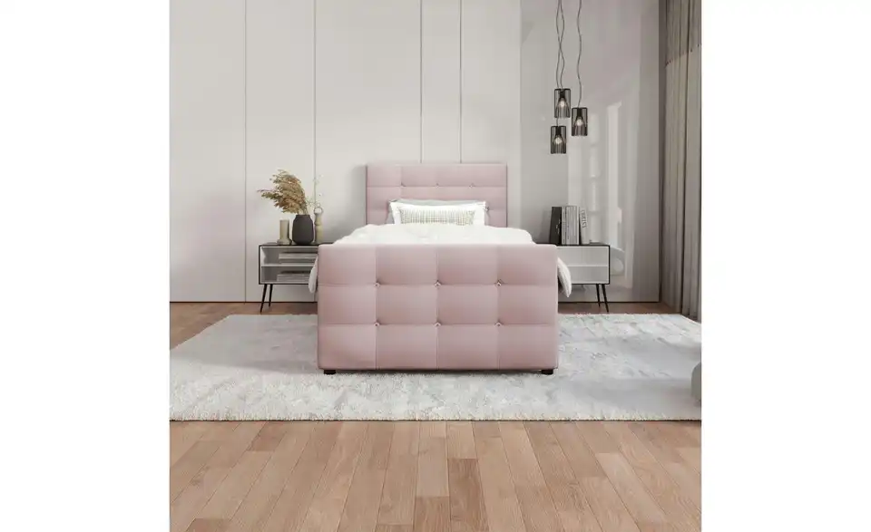 Boxbett Kleo mit Stauraum, Matratze H3 und Topper, in Wohnsituation