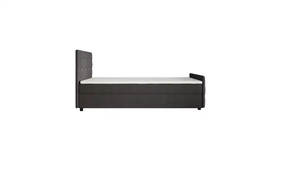 Boxbett Kleo mit Stauraum, Matratze H3 und Topper, Profilansicht