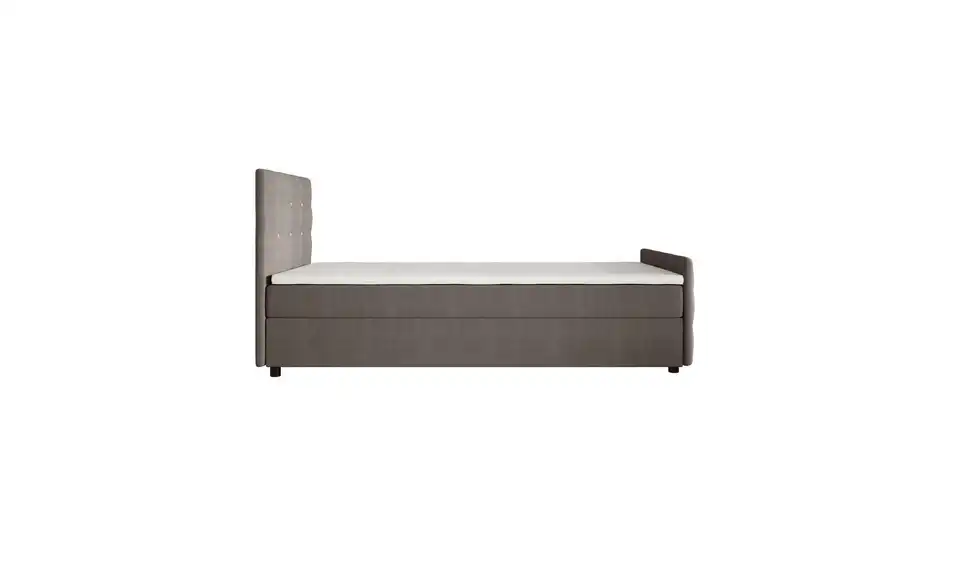 Boxbett Kleo mit Stauraum, Matratze H3 und Topper, Profilansicht