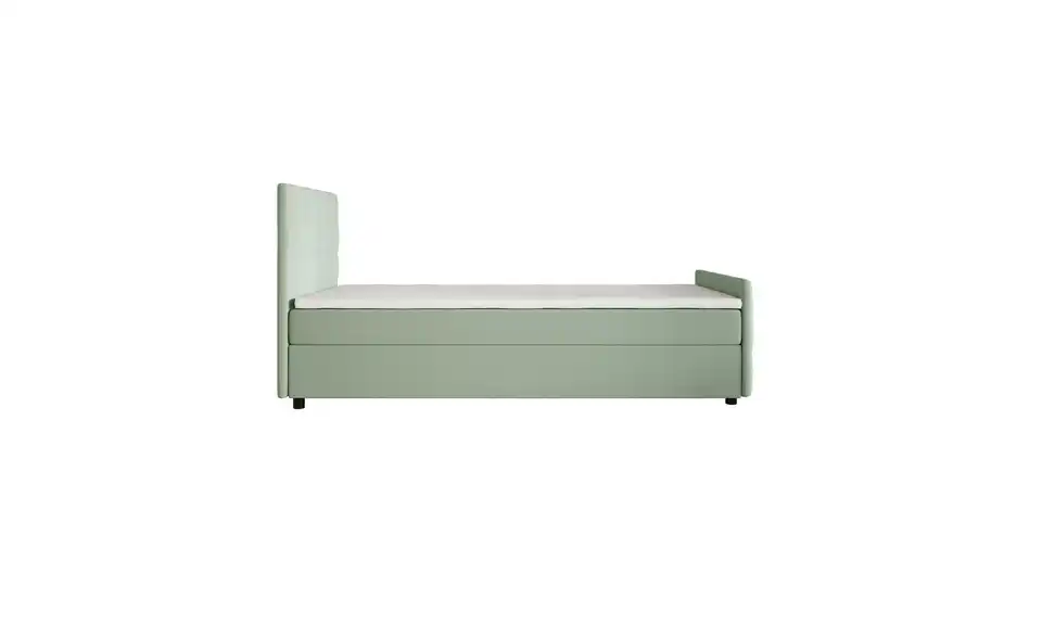 Boxbett Kleo mit Stauraum, Matratze H3 und Topper, Profilansicht