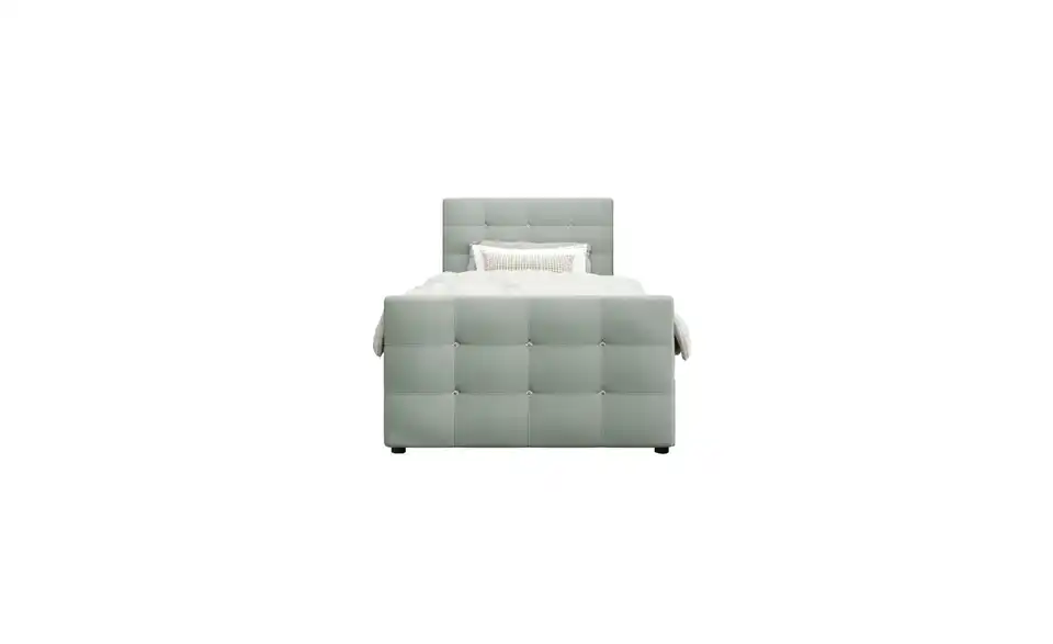 Boxbett Kleo mit Stauraum, Matratze H3 und Topper, Frontansicht