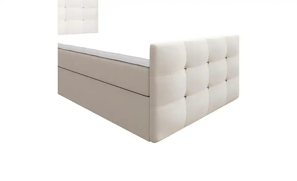 Boxbett Kleo mit Stauraum, Matratze H3 und Topper, Detailansicht