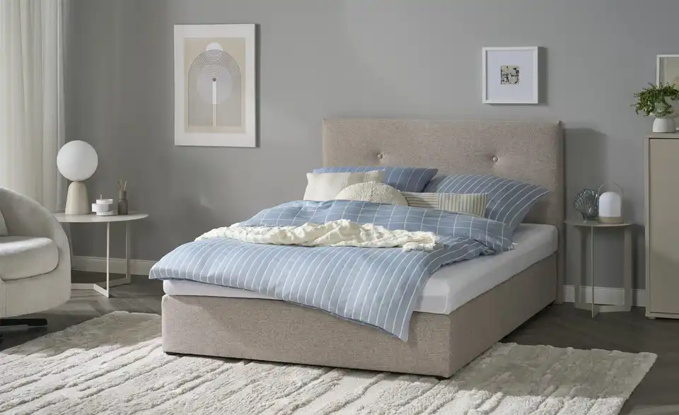 Boxbett Duke 140x200 cm, Härtegrad H3, Perspektive