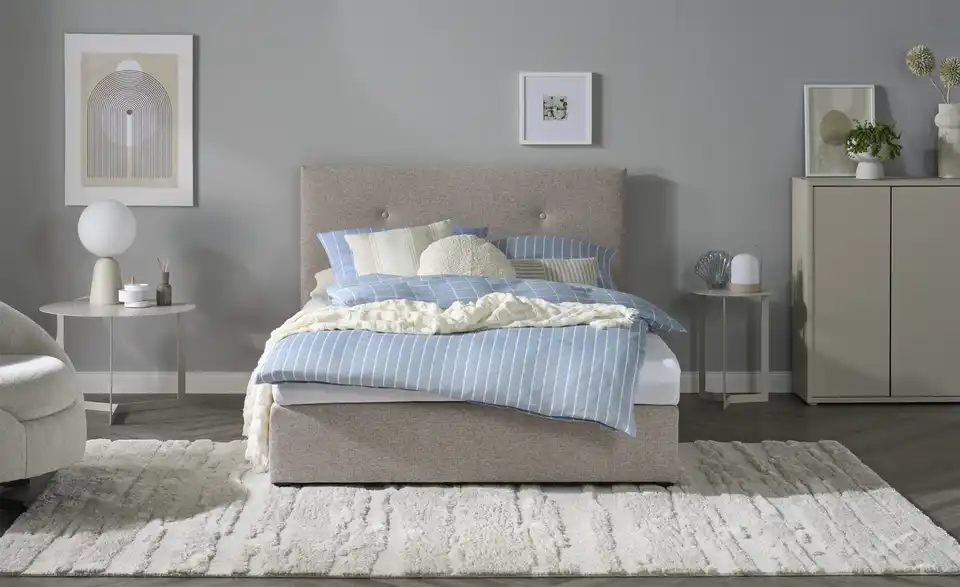 Boxbett Duke 140x200 cm, Härtegrad H3, Frontansicht