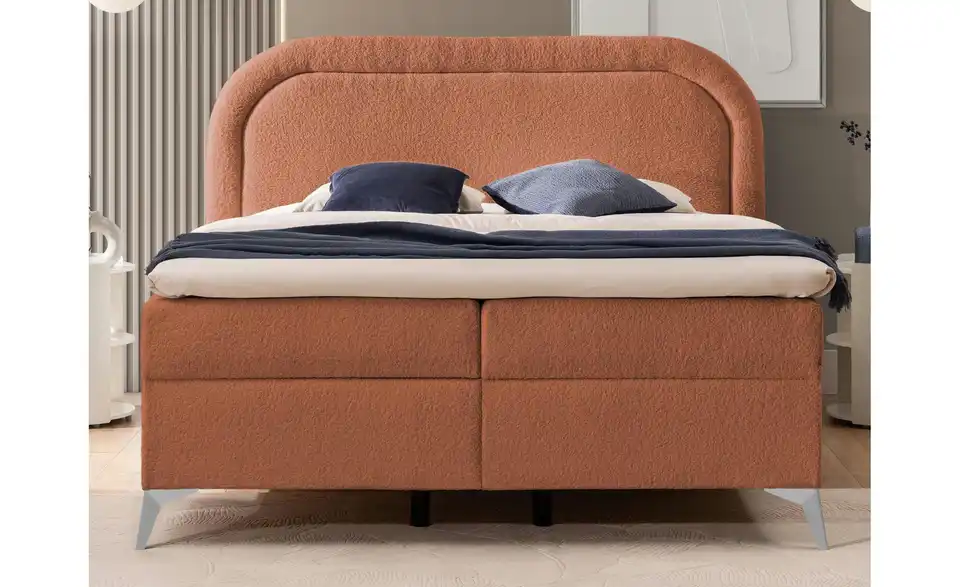 S-STYLE Boxbett Sonna mit Bettkasten, Bouclé-Stoff, in Wohnsituation