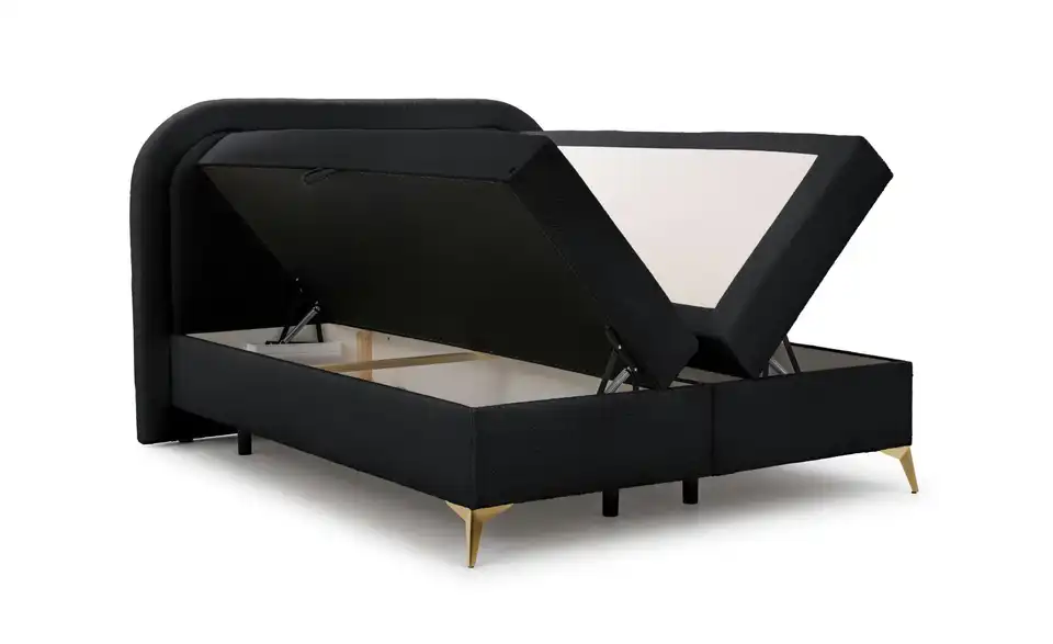 S-STYLE Boxbett Sonna mit Bettkasten, Bouclé-Stoff, Funktionsansicht