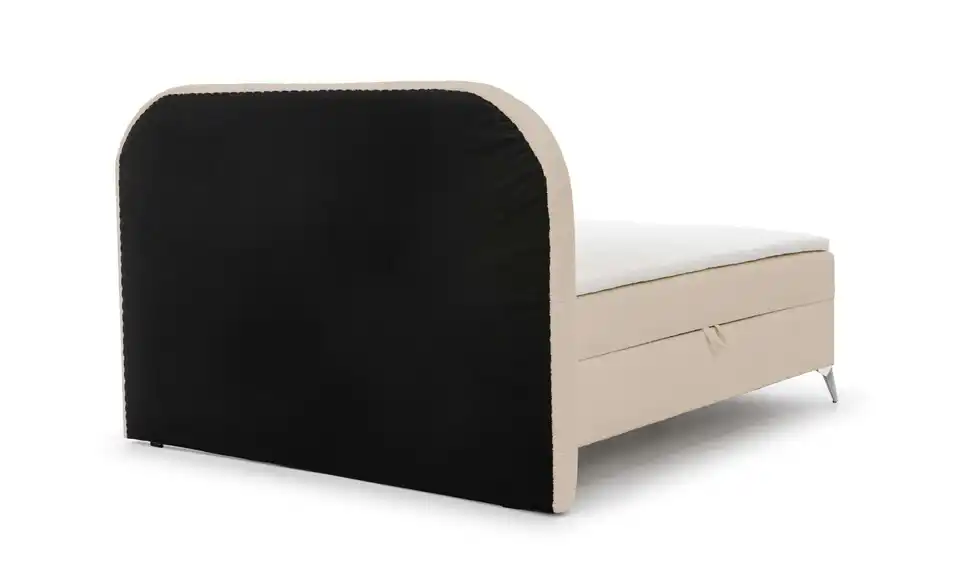 S-STYLE Boxbett Sonna mit Bettkasten, Bouclé-Stoff, Rückansicht