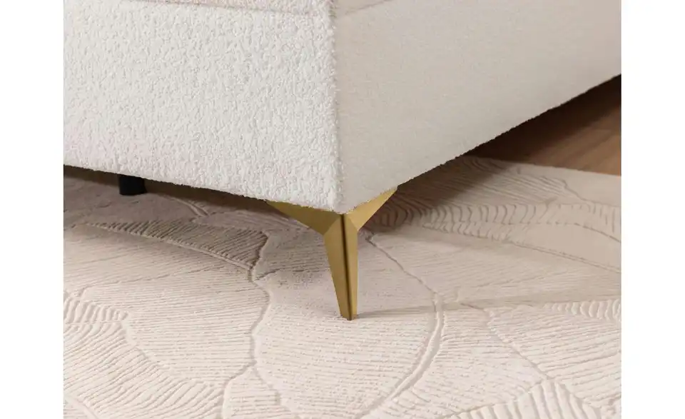 S-STYLE Boxbett Sonna mit Bettkasten, Bouclé-Stoff, Detailansicht